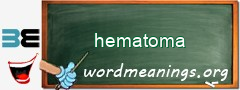 WordMeaning blackboard for hematoma